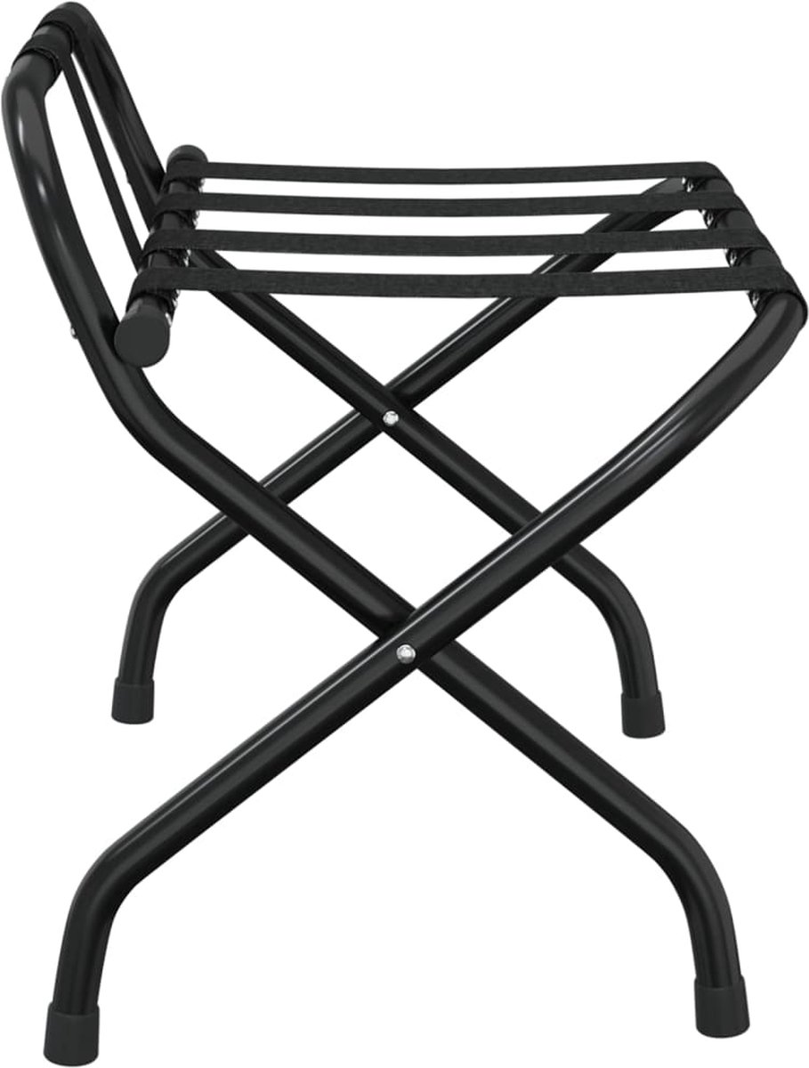 Vidaxl Bagagerek Met Rugleuning 56x39x52 Cm - Zwart