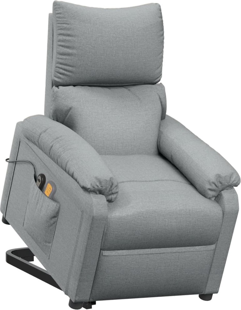 Vidaxl Sta-op-massagestoel Stof Licht - Grijs
