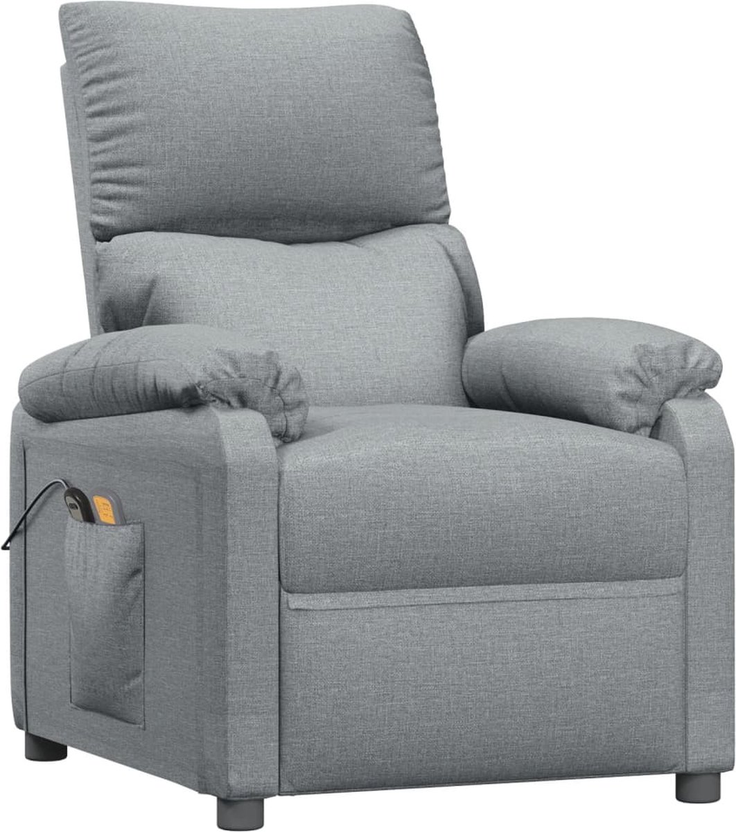 Vidaxl Sta-op-massagestoel Stof Licht - Grijs