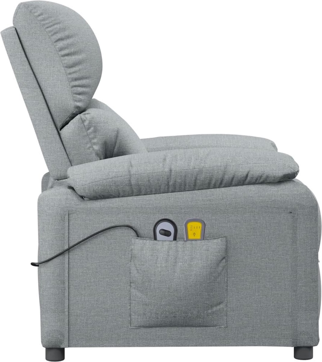 Vidaxl Sta-op-massagestoel Stof Licht - Grijs