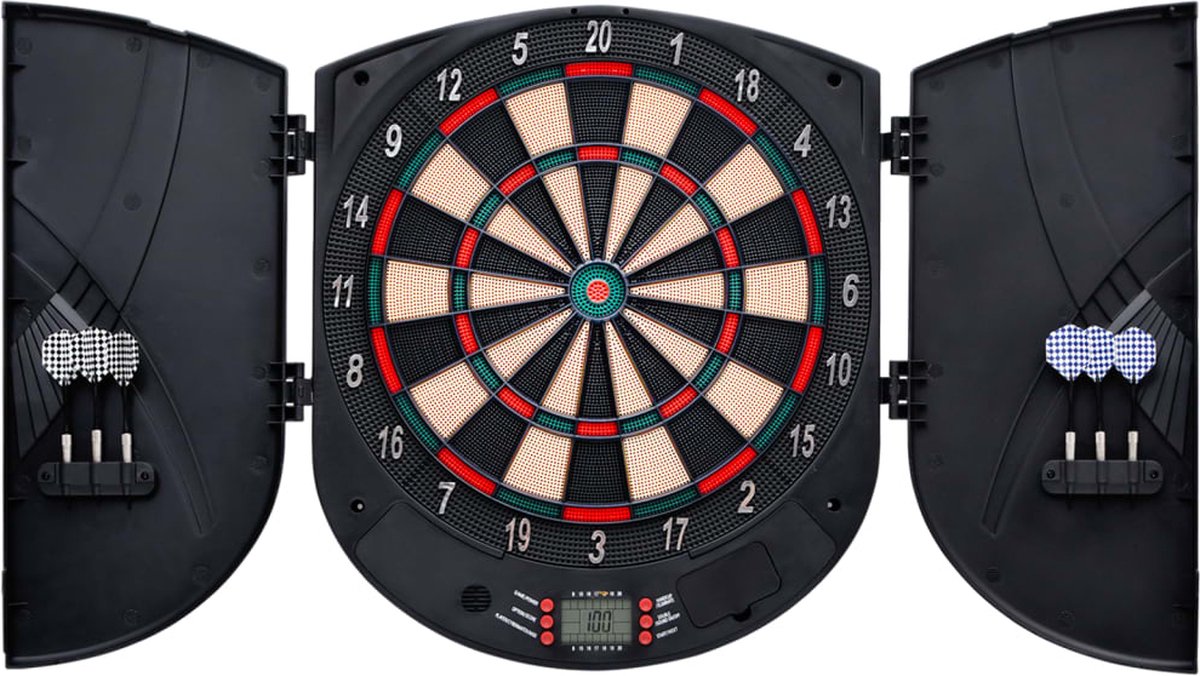 Vidaxl Dartbord Elektrisch Met Darts Polypropeen Zwart