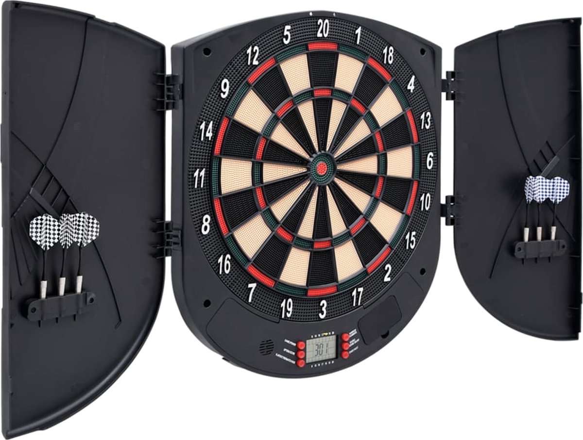 Vidaxl Dartbord Elektrisch Met Darts Polypropeen Zwart