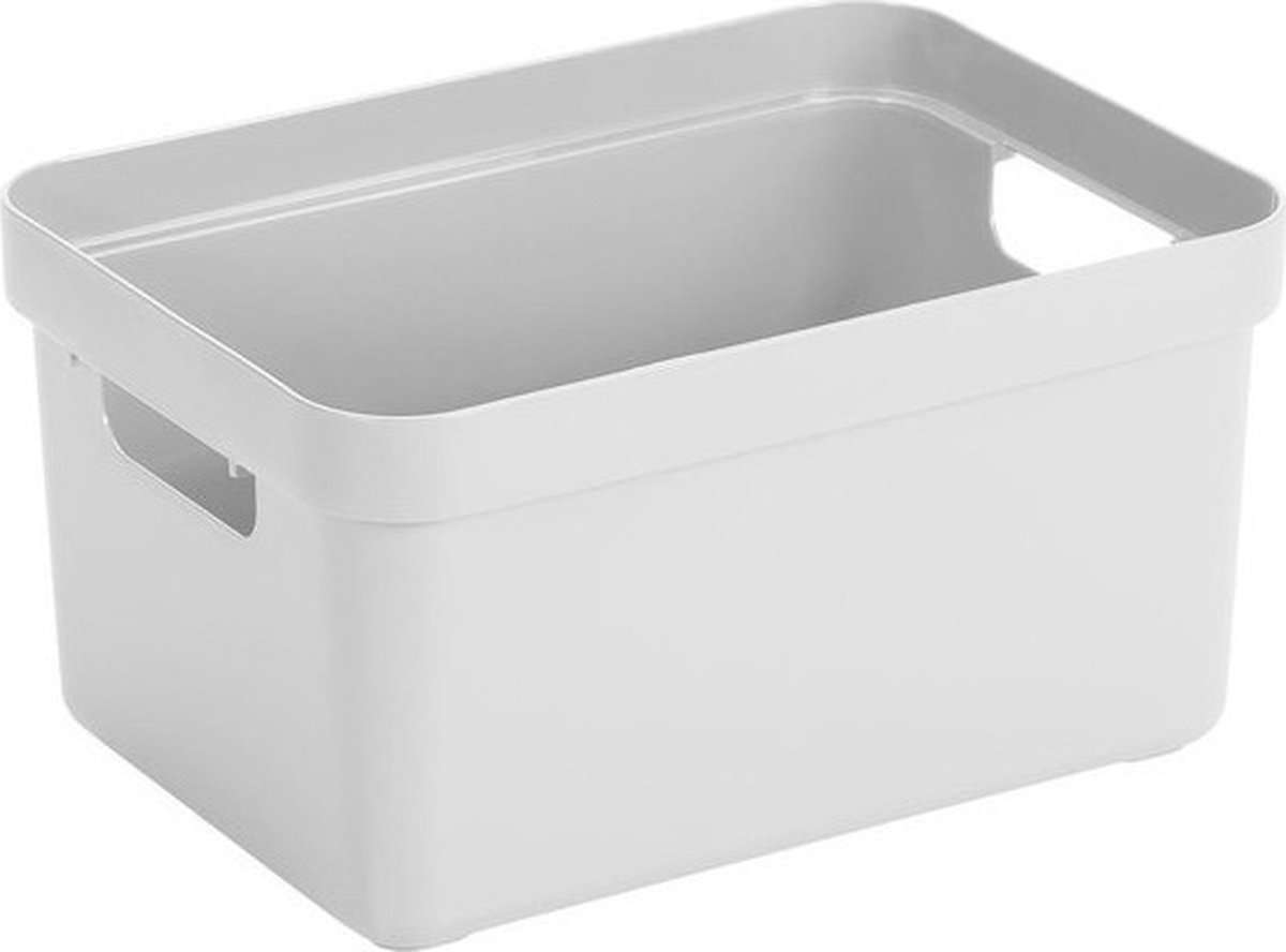 Sunware 2x Stuks Opbergboxen/opbergmanden Wit Van 5 Liter Kunststof Met Transparante Deksel - Opbergbox
