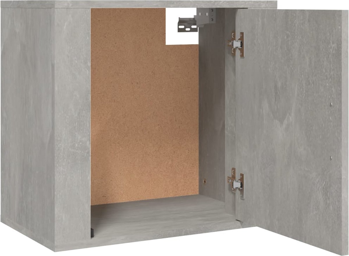Vidaxl Nachtkastjes 2 St Wandgemonteerd 50x30x47 Cm Beton - Grijs