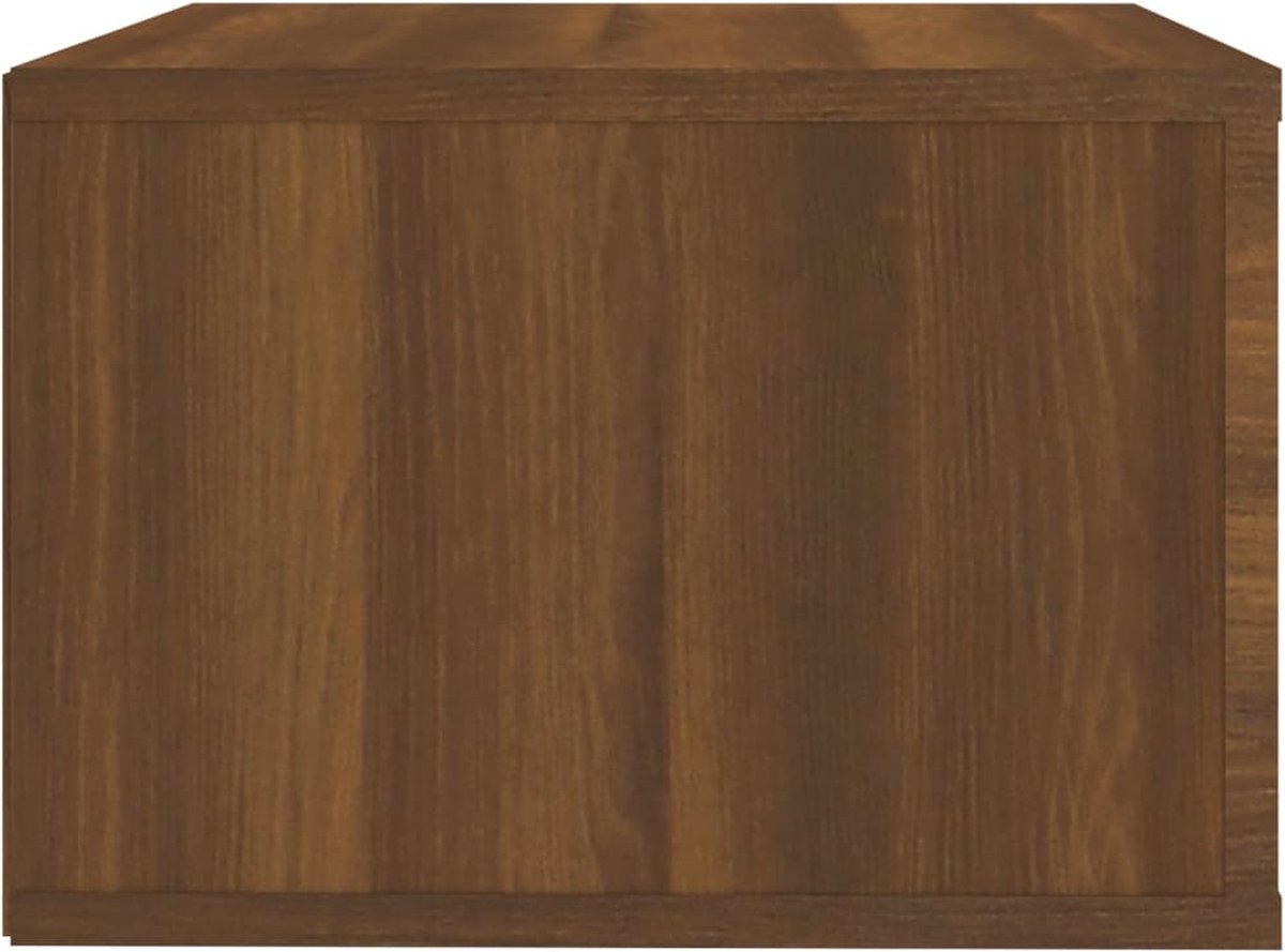 Vidaxl Nachtkastjes 2 St Wandgemonteerd 50x36x25 Cmeikenkleurig - Bruin