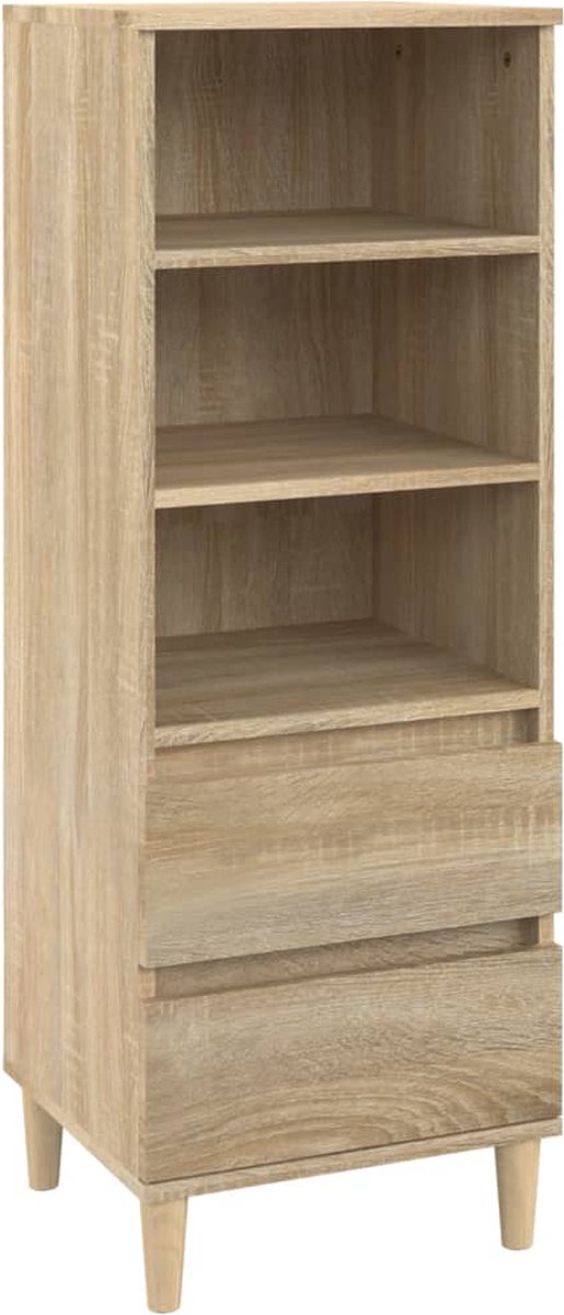 Vidaxl Hoge Kast 40x36x110 Cm Bewerkt Hout Sonoma Eiken - Beige