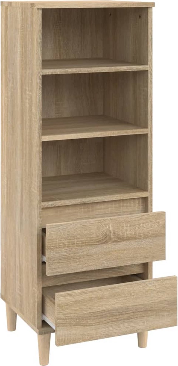 Vidaxl Hoge Kast 40x36x110 Cm Bewerkt Hout Sonoma Eiken - Beige