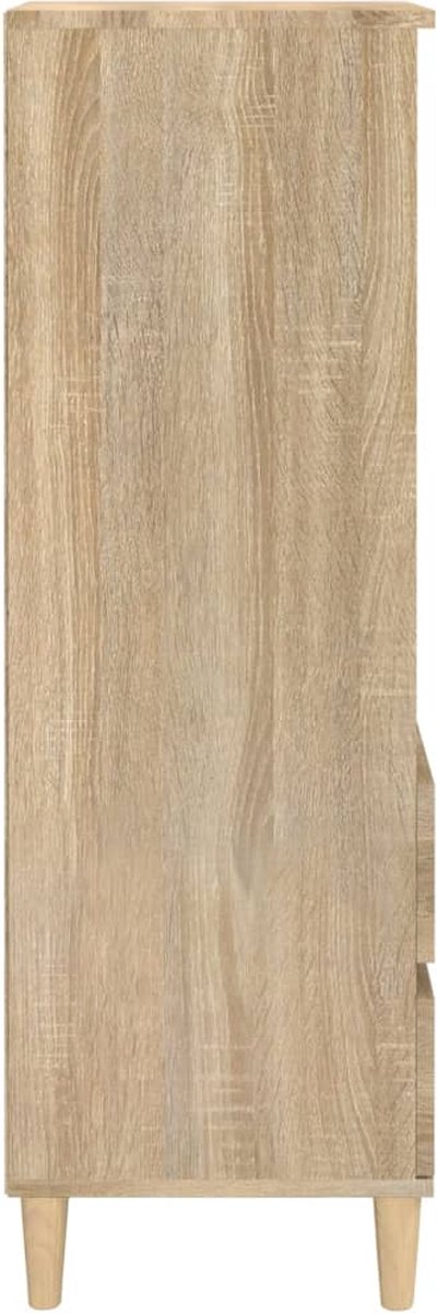 Vidaxl Hoge Kast 40x36x110 Cm Bewerkt Hout Sonoma Eiken - Beige