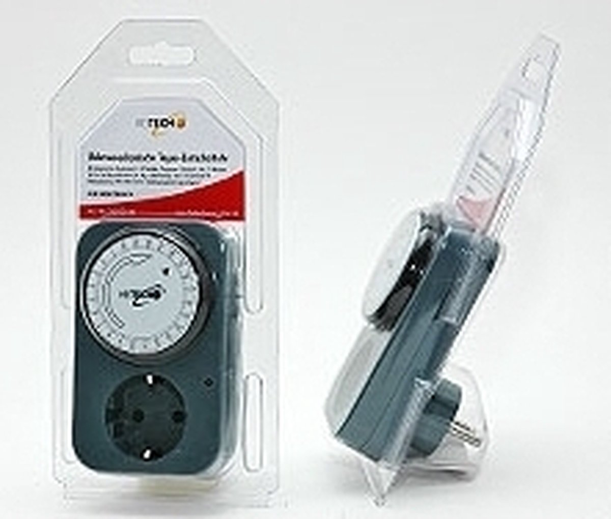 Set Van 2x Stuks Tijdschakelaars/tijdklokken Electra Voor Binnen Gebruik - Tijdschakelaars - Grijs