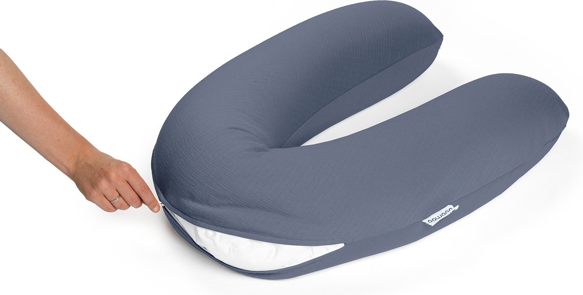 Doomoo Hoes Voor Buddy Voedingskussen Tetra Jersey Blue - Blauw