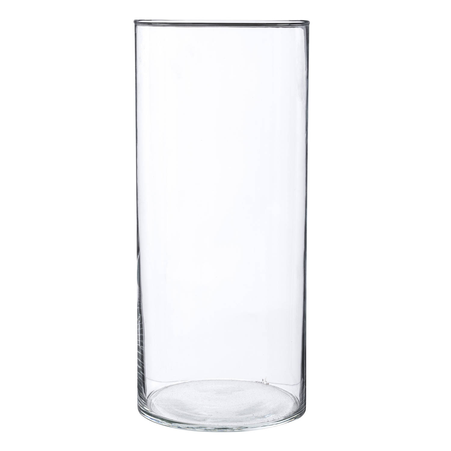 Bloemenvaas Cilinder Vorm Van Transparant Glas 30 X 13 Cm - Vazen