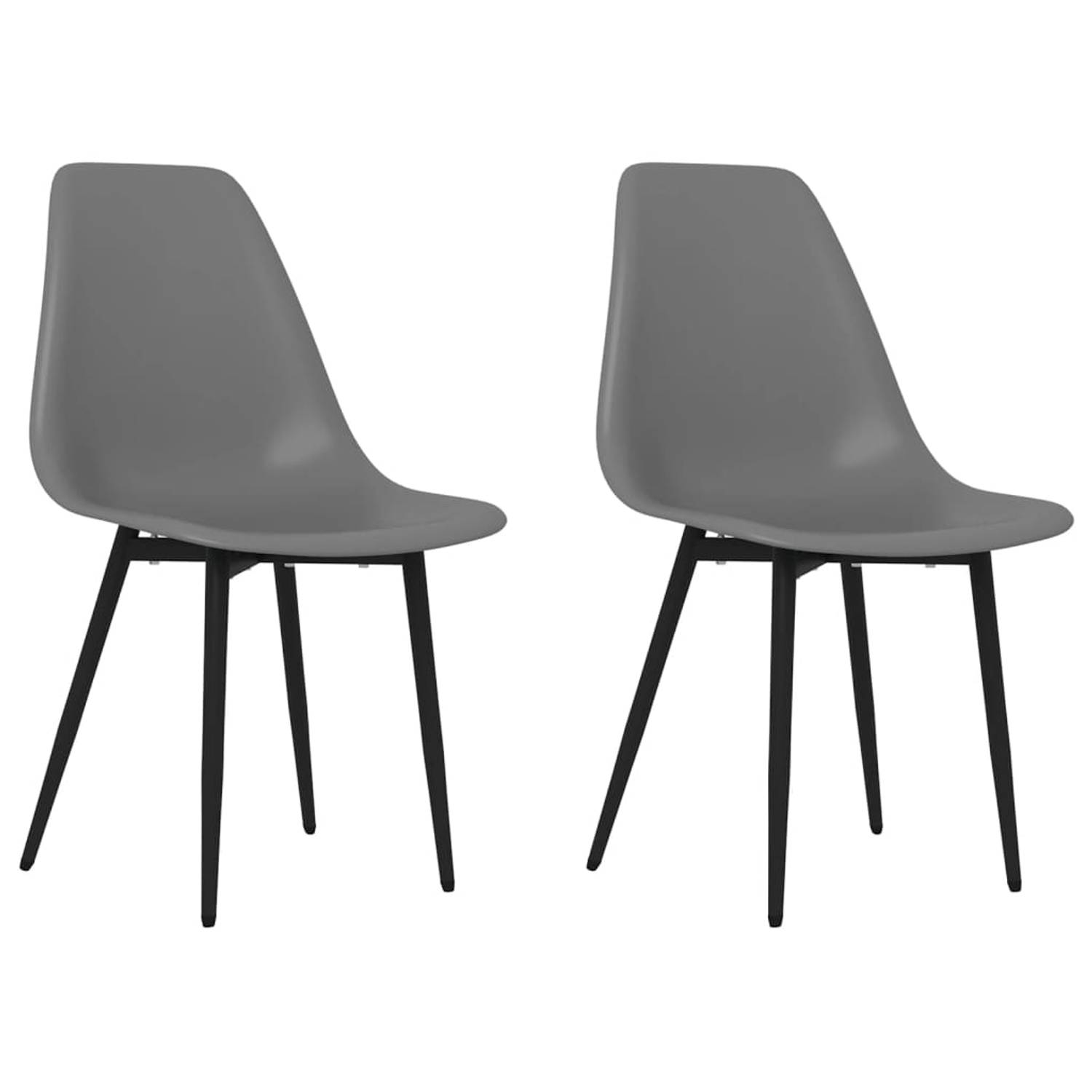 Vidaxl Eetkamerstoelen 2 St Pp - Grijs