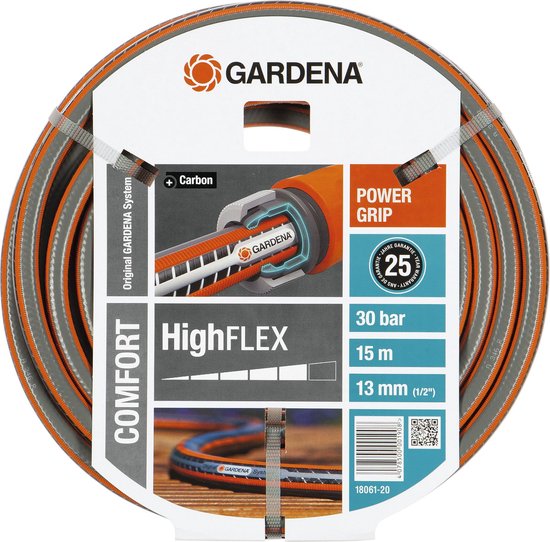 GARDENA Tuinslang highflex 1/2 inch 15m - Gris