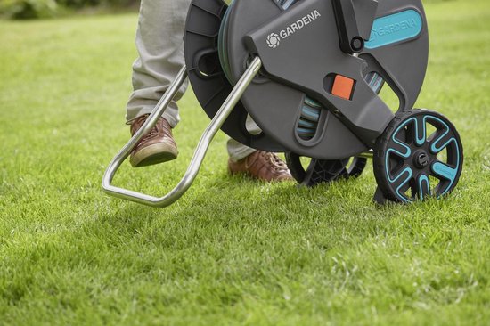 GARDENA Slangenwagen AquaRoll L Easy set + 50m slang - Blauw