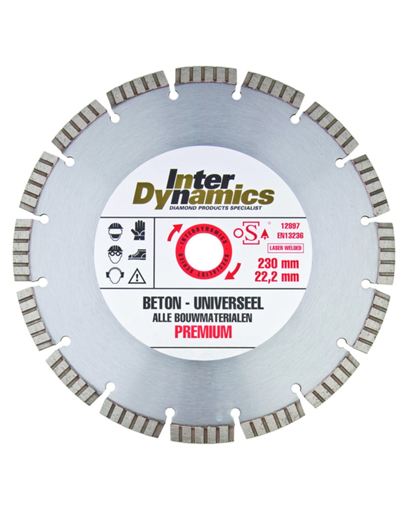 Inter Dynamics Diamantzaag Universeel Premium / Beton Actieset 230mm