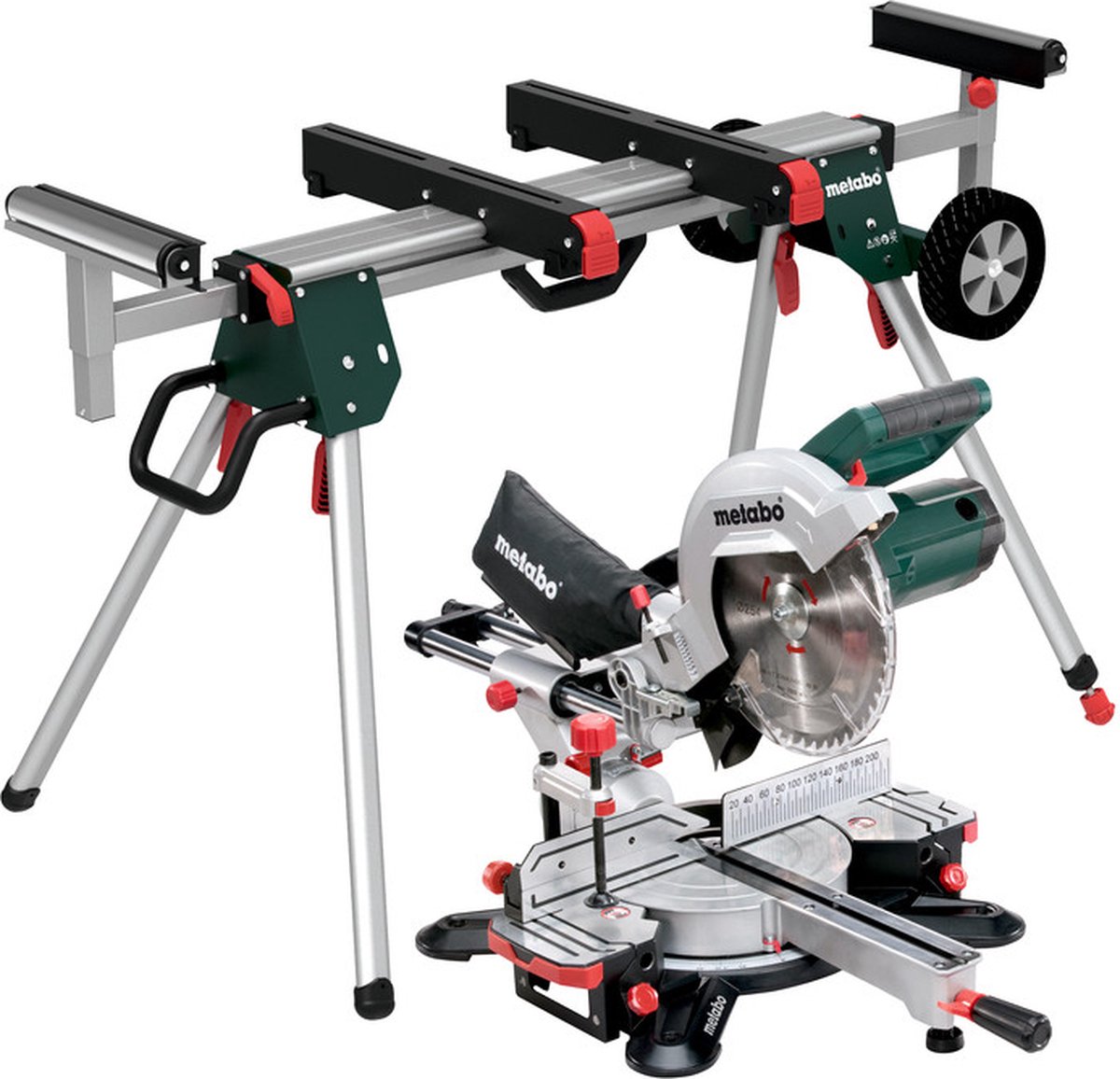 Metabo Afkortzaag KGS 305 M met trekfunctie + KSU 251 onderstel