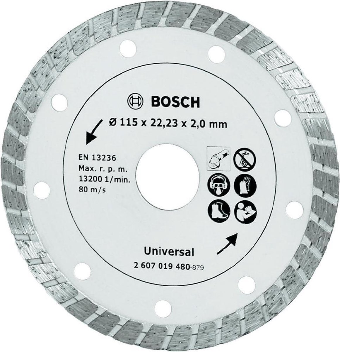 Bosch Diamantdoorslijpschijf Turbo, 115 mm Ø