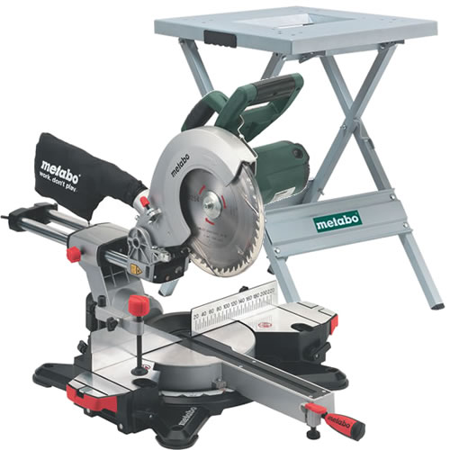 Metabo KGS 254 M Afkortzaag + UMS onderstel | 1800 Watt met trekfunctie