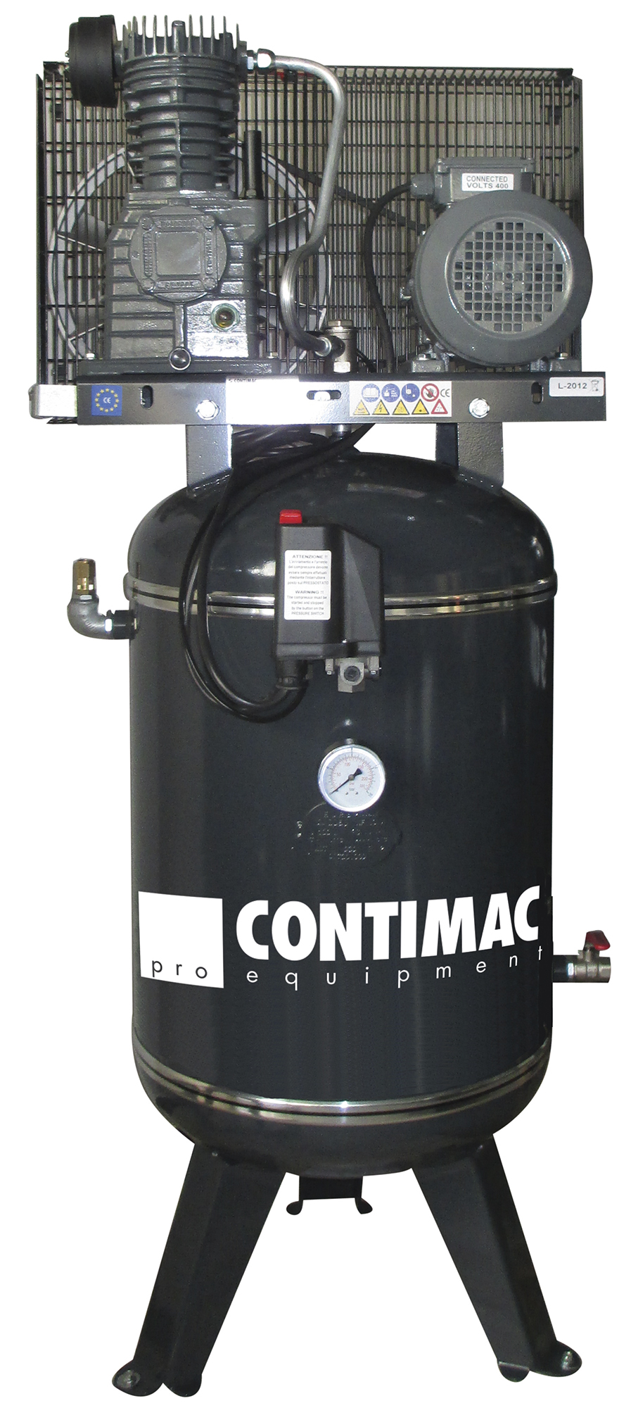 Contimac VERTICALE 405 W Compressor - 3 PK - 10 Bar - 400 L/min - 100 L