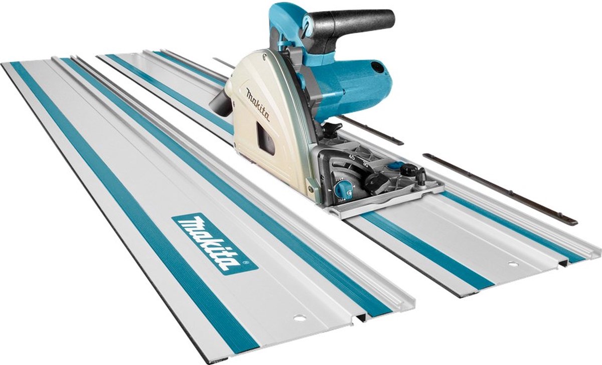 Makita SP6000J1X2 Invalcirkelzaag | 2 geleiderails + koppelstukken | 1300w 165mm