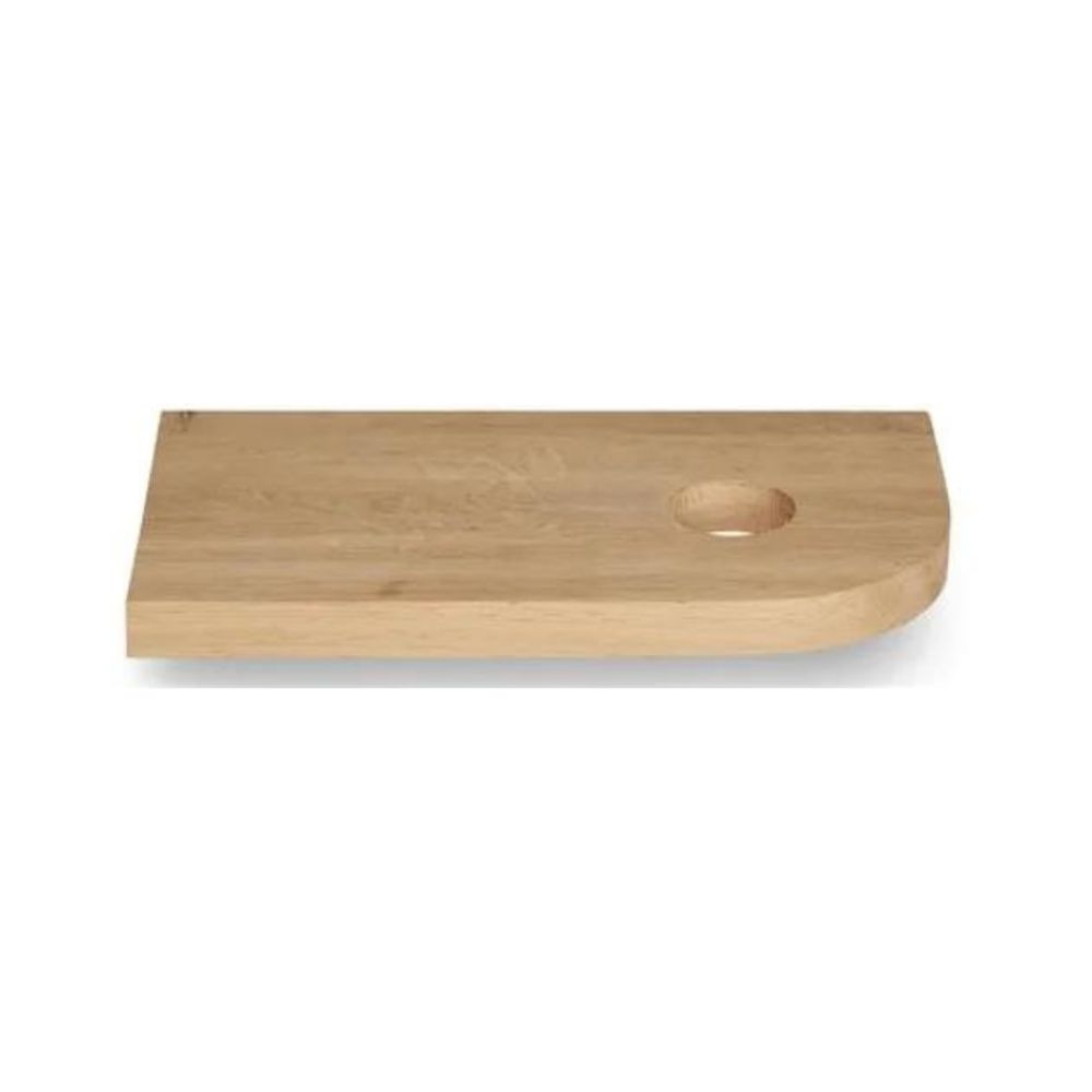 Blue Label Hylde fontein plank eiken met wit handdoekrek 35x23