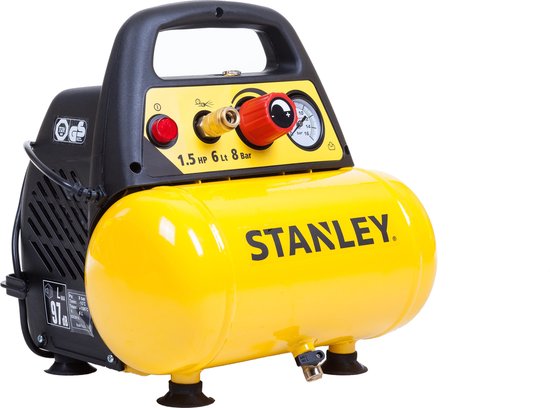 Stanley Compressor DN 200/8/6 | 1.5pk 180 l/min 8 bar - Geel