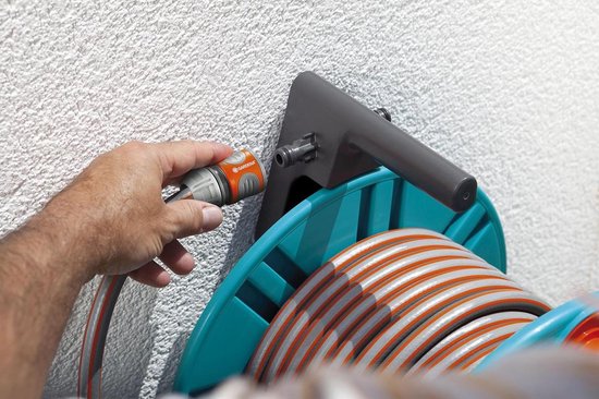 GARDENA Classic Wandslanghouder 60 met slanggeleider - Grijs