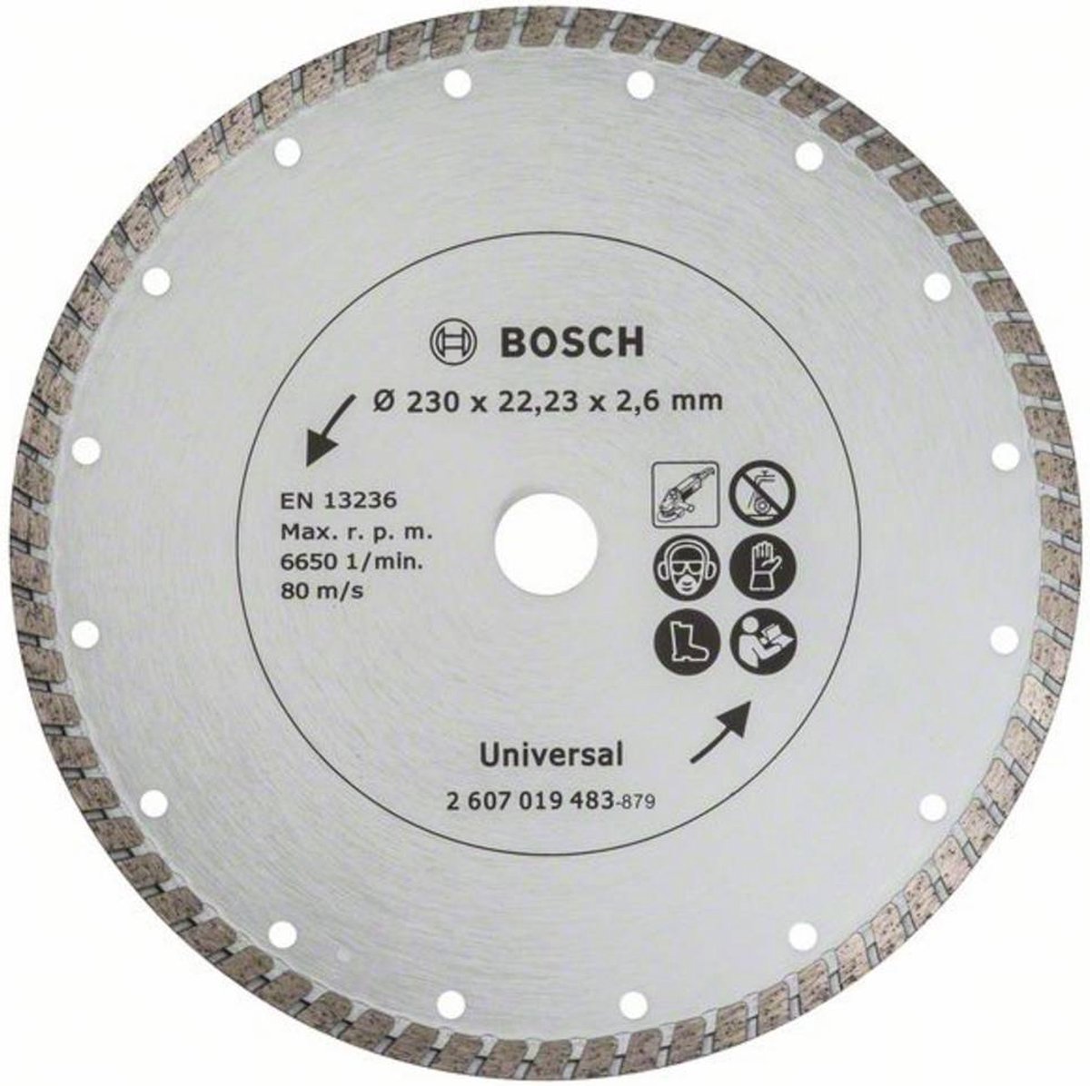 Bosch Diamantdoorslijpschijf Turbo, 230 mm Ø