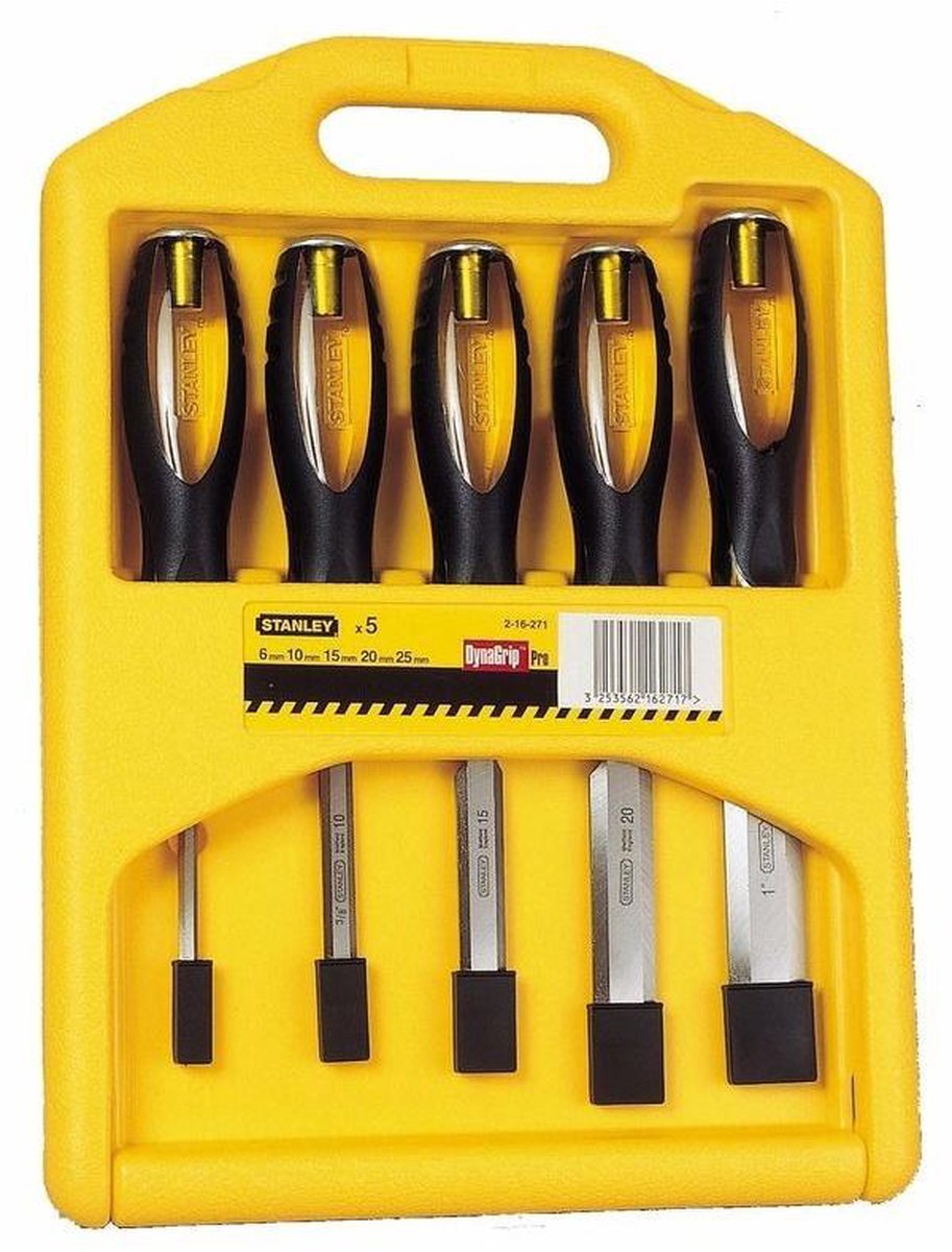 Stanley Steekbeitelset FatMax 5Dlg. (6,10,15,20,25 mm)