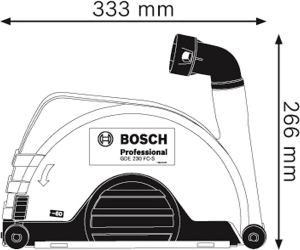 Bosch GDE 230 FC-S Professional stofkap voor grote haakse slijpers