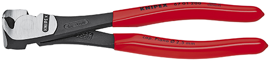 Knipex Kracht-voorsnijtang zwart geatramenteerd met kunststof bekleed 200 mm