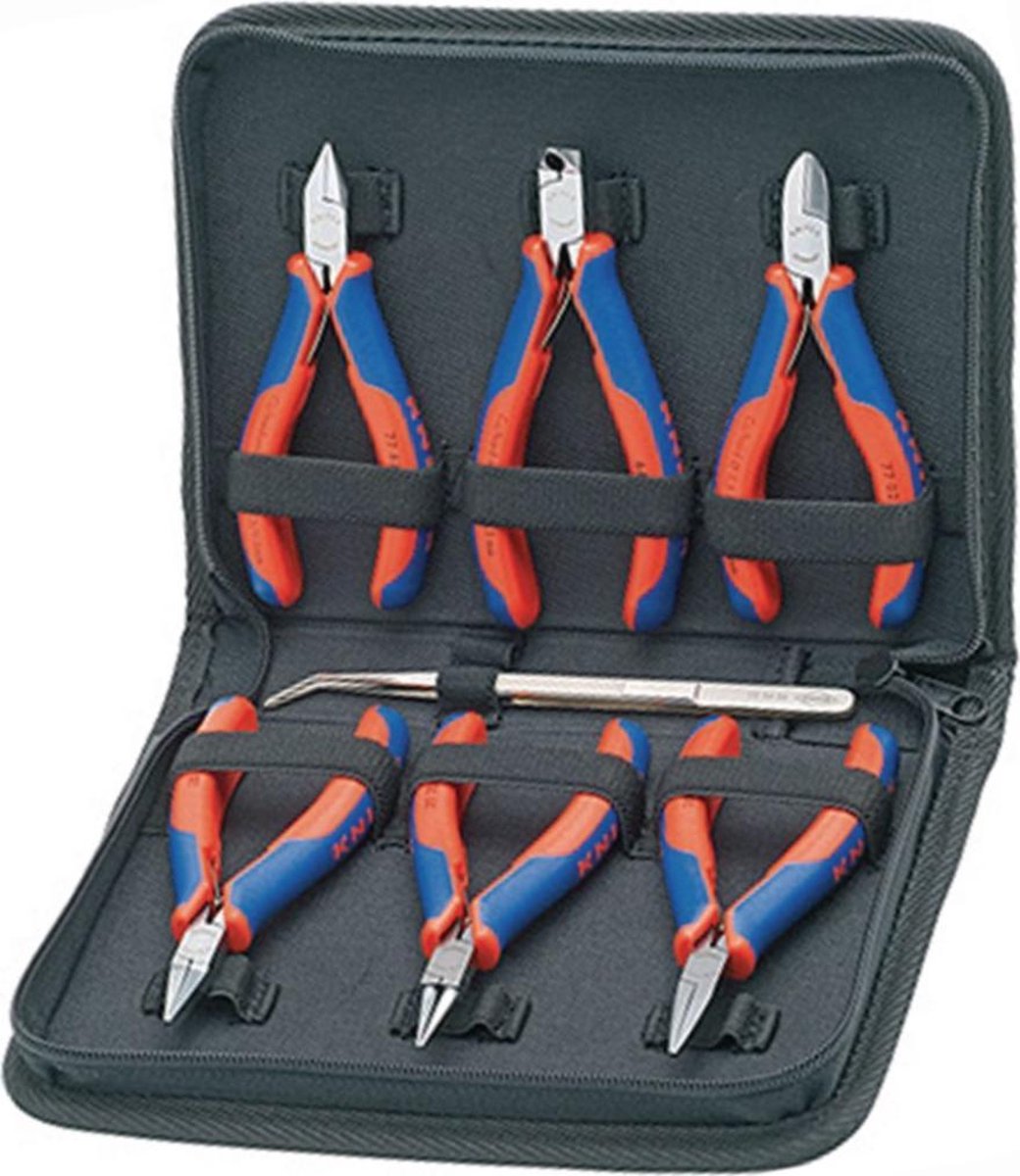 Knipex Elektronica tangen set in etui 7-delig