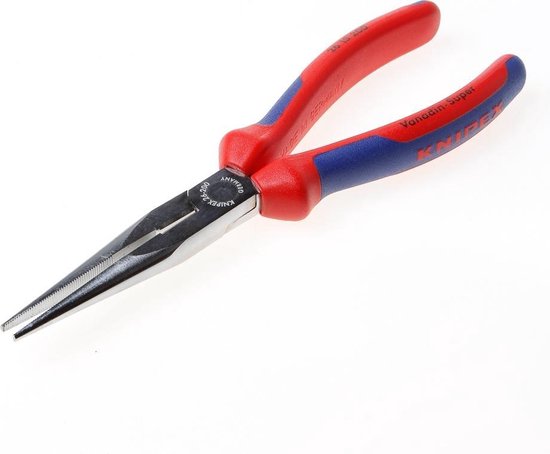 Knipex Platspitse tang met zijsnijder verchroomd 200 mm