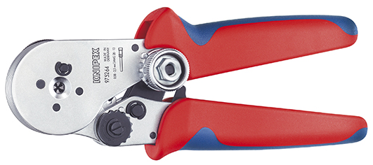 Knipex Vierdoornkrimptang voor gedraaide contacten verchroomd 180 mm