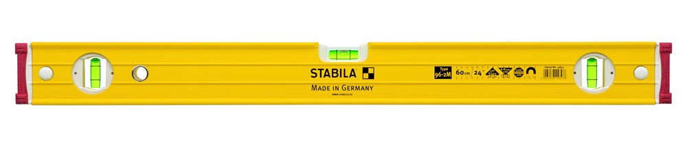 Stabila Waterpas,96-2M Magn.Afn.Kappen2V1H 180cm