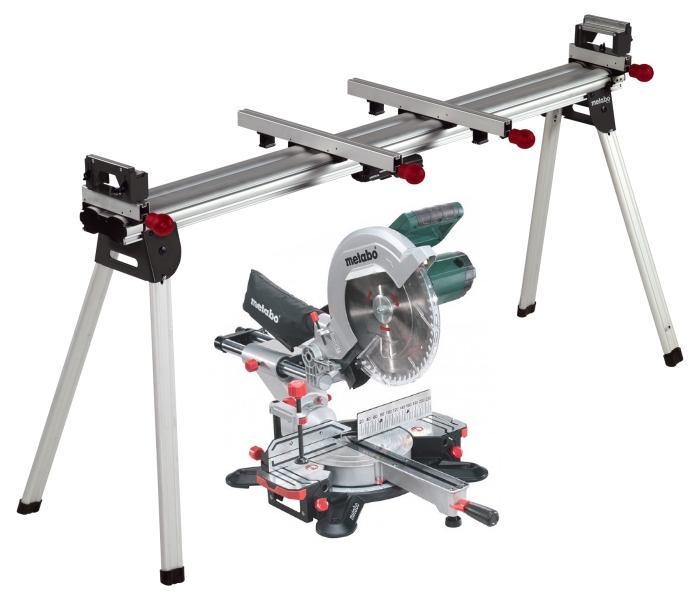 Metabo Afkortzaag KGS 305 M met trekfunctie + KSU 401 onderstel