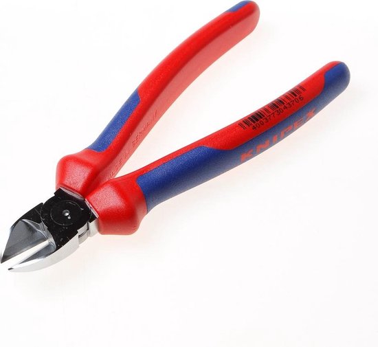 Knipex Zijsnijtang verchroomd met meer-componentengrepen 180 mm