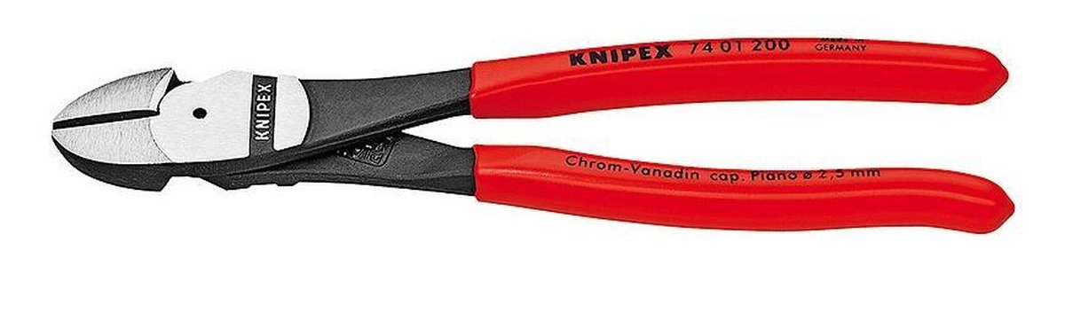 Knipex Kracht-zijsnijtang zwart geatramenteerd met kunststof bekleed 200 mm