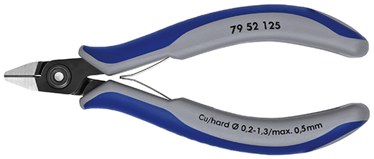 Knipex Precisie elektronica-zijsnijtang gebruineerd met meer-componentengrepen 125 mm