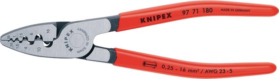 Knipex Krimptang voor adereindhulzen met kunststof bekleed 180 mm
