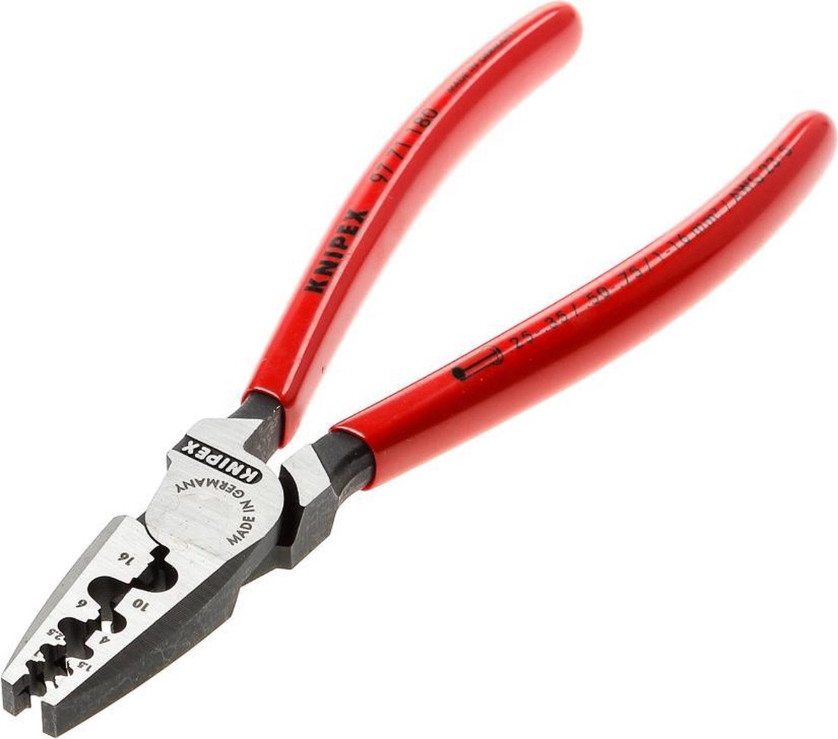 Knipex Krimptang voor adereindhulzen met kunststof bekleed 180 mm