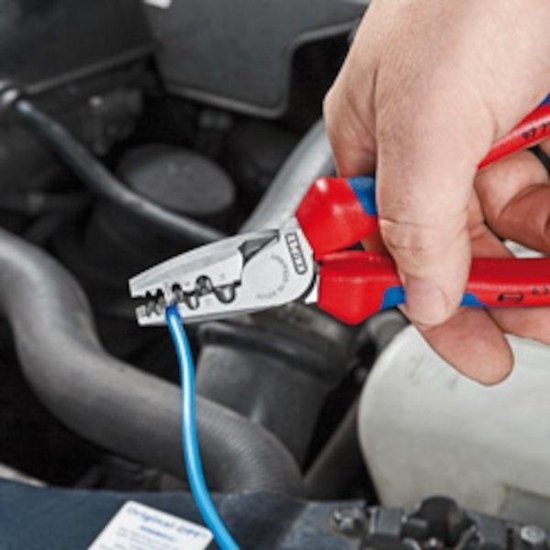 Knipex Krimptang voor adereindhulzen met kunststof bekleed 180 mm