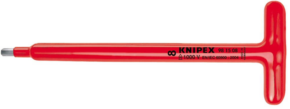 Knipex Schroevendraaier voor binnenzeskantschroeven met T-greep 120 mm 5 mm VDE