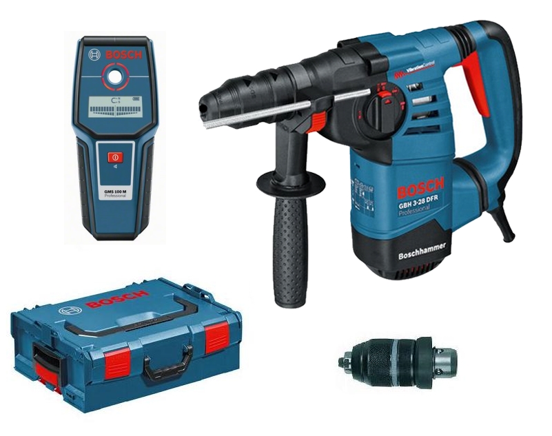 Bosch GBH 3-28 DFR | 800w 3,1J | in L-Boxx + GMS 100 M detector