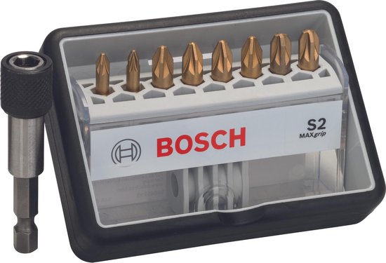 Bosch Bitset Max Grip S2 | Robustline | 9-Delig | 2607002575