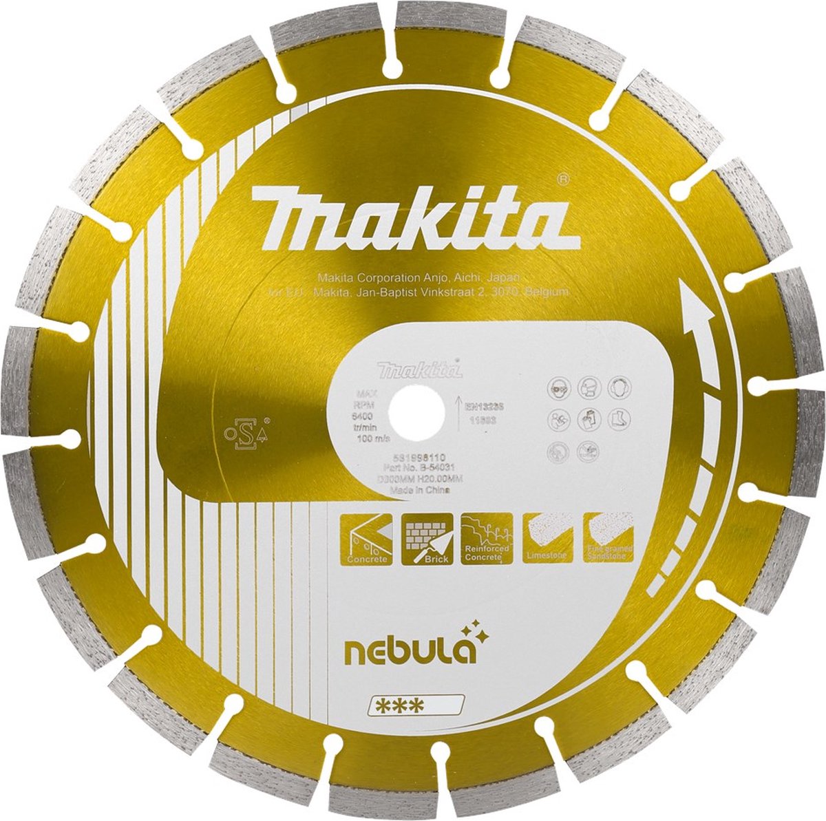 Makita Diamantschijf 115x22,2mm - B-53986 - Oranje