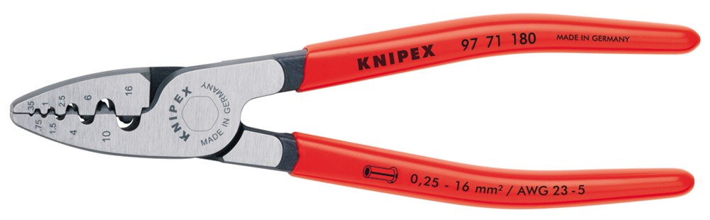 Knipex Adereindhulstang 0,25-16,0 mm - 97 71 180 SB