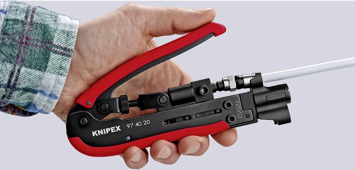 Knipex Compressiegereedschap F-,BNC, RCA stekke - 97 40 20 SB