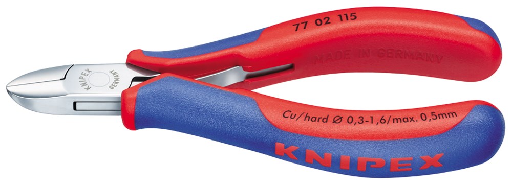 Knipex Zijsnijtang ronde kop + facet 115 mm - 77 02 115 SB