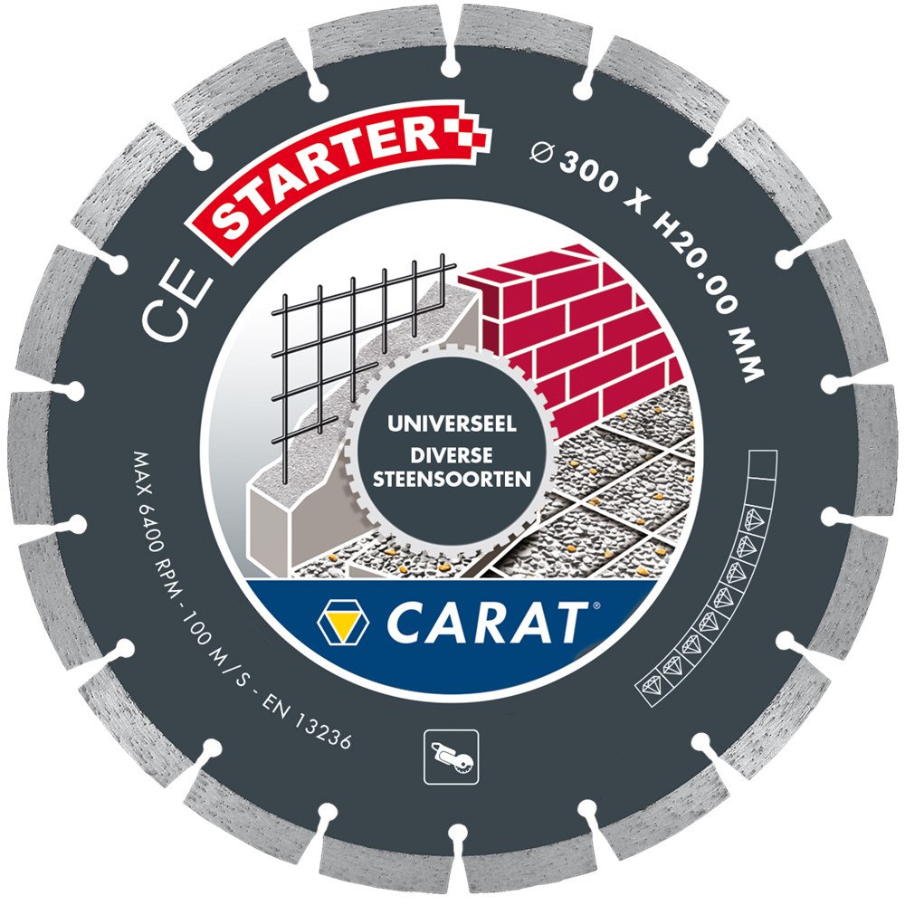 Carat DIAMANTZAAG UNIVERSEEL Ø300x20,00MM, CE STARTER - CES3002000